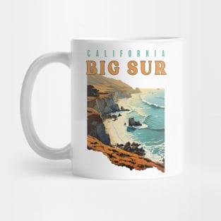 Big Sur Vintage Retro Style Mug